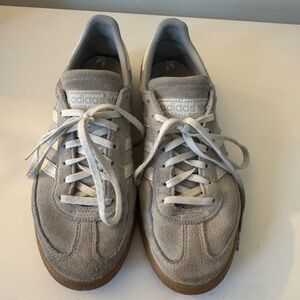 Adidas Women's Light Gray Suede Sneakers